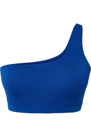 Trendyol Curve Blue One Shoulder Plus Size Bikini Top