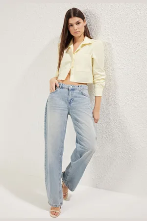 Trendyol Blue Low Waist Skater Baggy Jeans