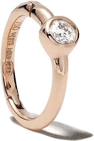 We by White Bird 18kt rose gold diamond Justine hoop single earring