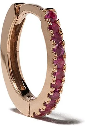 We by White Bird 18kt rose gold ruby Margot medium single hoop earring