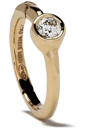 We by White Bird 18kt diamond Justine hoop single earring