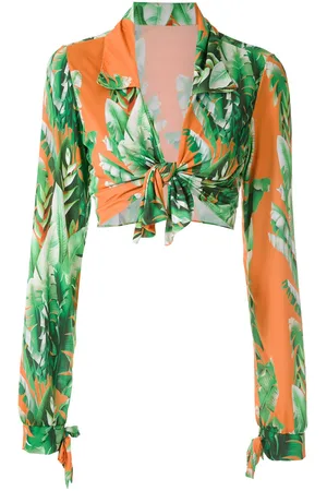 AMIR SLAMA Printed crop top