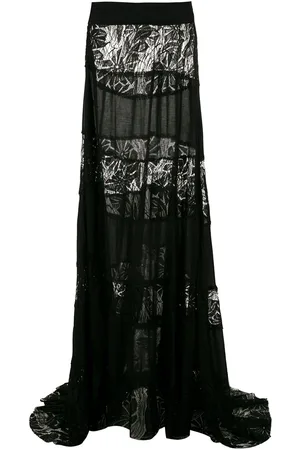 AMIR SLAMA Lace panels maxi skirt