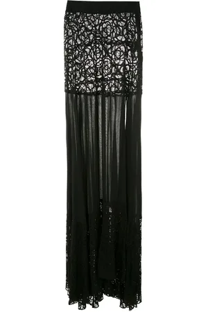 AMIR SLAMA Lace panels maxi skirt