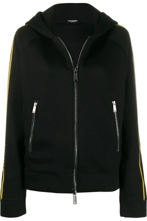 Dsquared2 Logo stripe zipped hoodie
