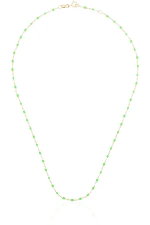 GIGI CLOZEAU 18kt yellow gold and beaded necklace