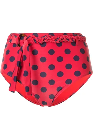 Duskii Cerise high-rise bikini bottoms