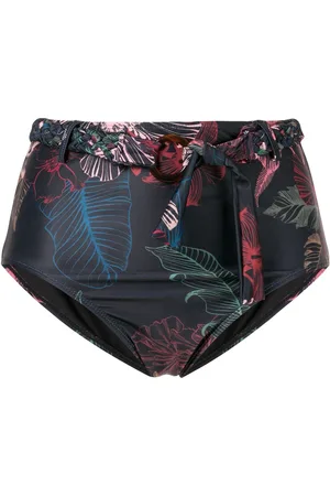 Duskii Fleur belted high-waisted bottoms