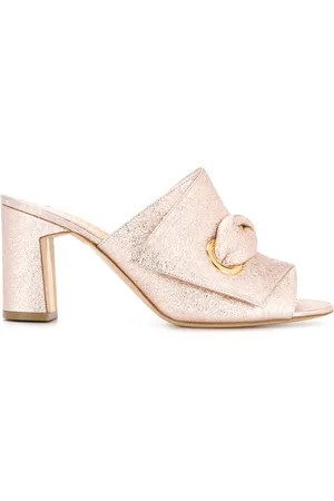 Rupert Sanderson Metallic mid-heel sandals
