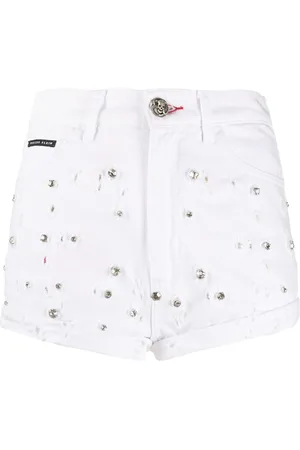 Philipp Plein Studded denim shorts