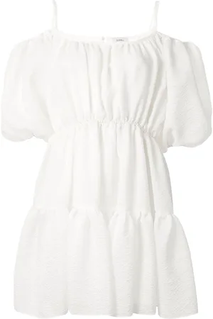 GOEN.J Balloon-sleeved tiered mini dress