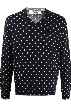 Comme des Garçons Polka-dot print V-neck sweater