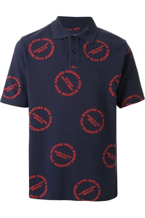MARTINE ROSE Baba logo print polo shirt