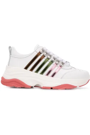 Dsquared2 Multi-striped low-top chunky sneakers