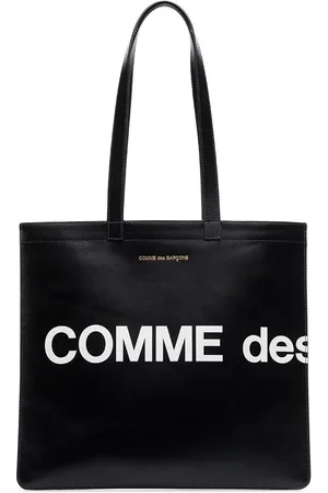 Comme des Garçons Logo-print leather tote bag