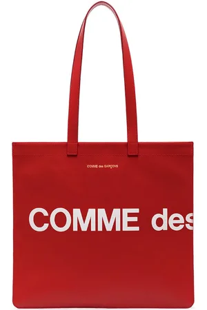 Comme des Garçons Logo-print leather tote bag