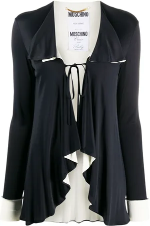 Moschino Tie-front waterfall cardigan