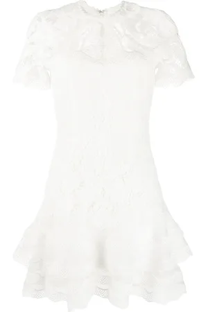 Simkhai Lace-panelled crepe dress