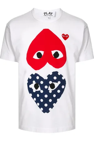 Comme des Garçons Heart print crew neck T-shirt