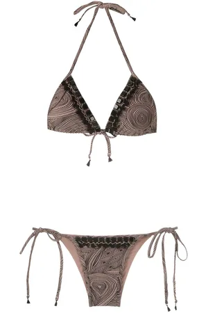 AMIR SLAMA Embellished triangle bikini set