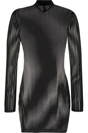 MAISON CLOSE Striped sheer dress