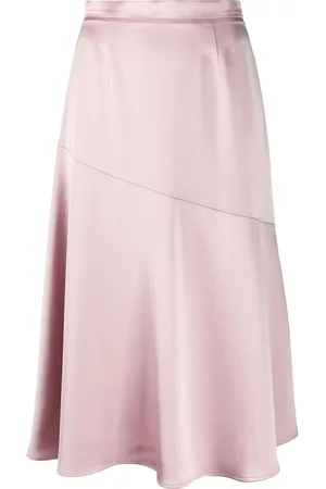 BLANCA High-waist satin skirt