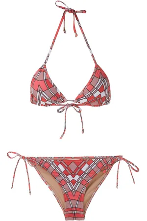 AMIR SLAMA Printed triangle bikini set