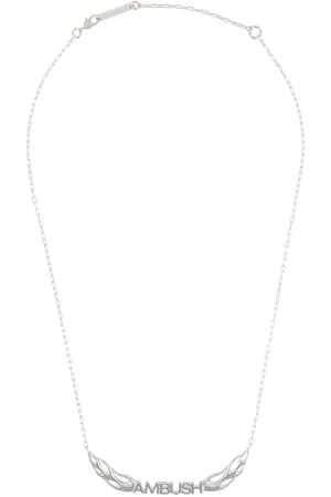 AMBUSH Sterling flames logo necklace
