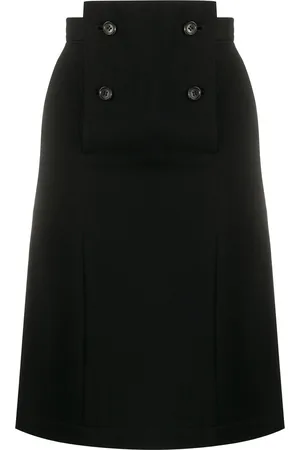 Comme des Garçons 1988 double-buttoned flap straight-fit skirt