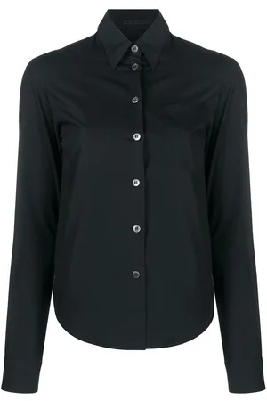 Helmut Lang 1997 curved hem fitted shirt