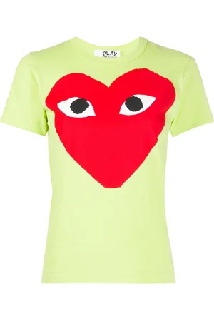 Comme des Garçons Heart print round neck T-shirt
