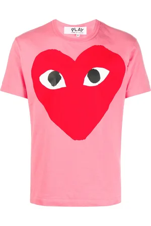 Comme des Garçons Heart print round neck T-shirt