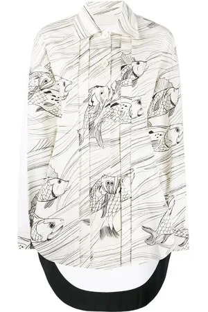 Jil Sander Fish print long sleeve shirt