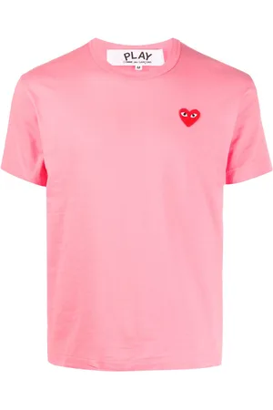 Comme des Garçons Heart embroidered round neck T-shirt
