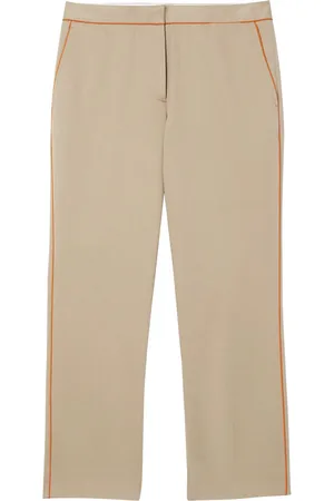 Burberry Contrasting trim cropped trousers