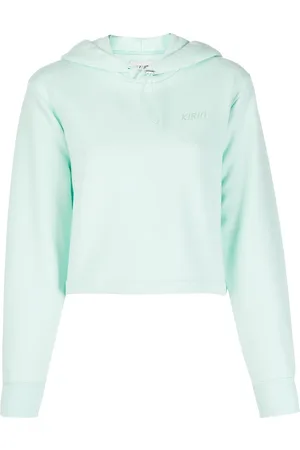 Kirin Logo cropped drawstring hoodie