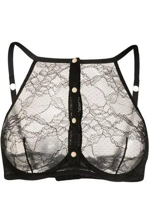 MAISON CLOSE Lace buttoned bra