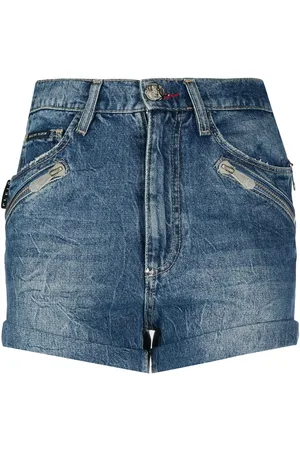 Philipp Plein Multi-pocket denim shorts