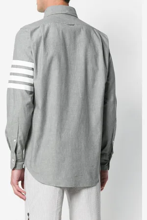 Thom Browne 4-Bar straight-fit chambray shirt