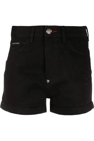 Philipp Plein Crystal-embellished hot pants