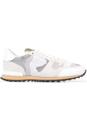 VALENTINO GARAVANI Rockrunner camouflage-print mesh sneakers