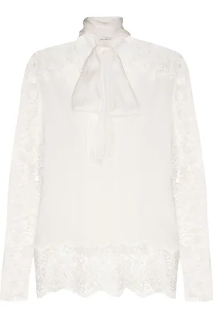 FAITH CONNEXION Lace detail pussy bow blouse