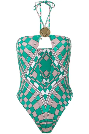 AMIR SLAMA Printed halterneck swimsuit