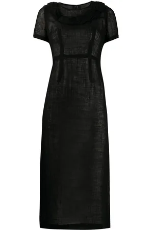Comme des Garçons 2000 ruffled neck sheer dress