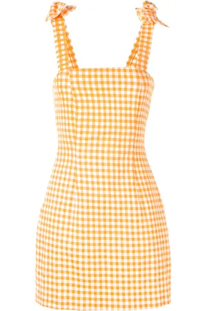 Bambah Gingham bow mini dress