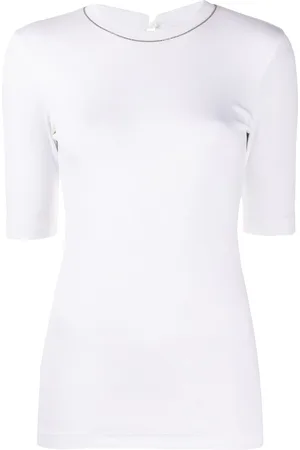 Brunello Cucinelli Monili-embellished knit top