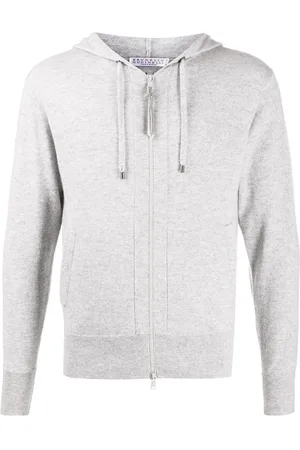 Brunello Cucinelli Zipped drawstring hoodie
