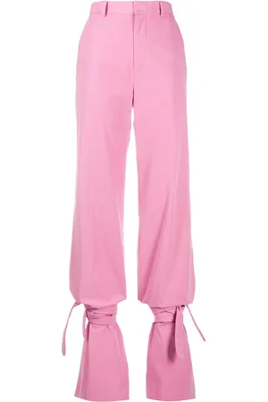 The Attico High-waisted tie-ankle trousers