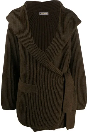 Issey Miyake 1980s shawl collar ribbed cardigan