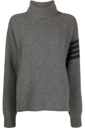 Thom Browne Tonal 4-Bar roll neck jumper